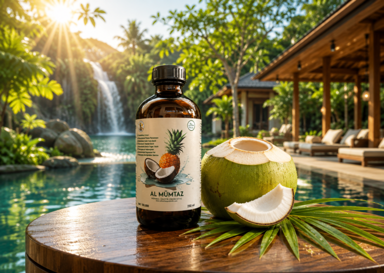 Al Mumtaz Herbal Enzym Probiotic; Sinergi Herbal, Enzim, Probiotik dan Prebiotik untuk Mendukung Kesehatan Pencernaan dan Vitalitas Tubuh